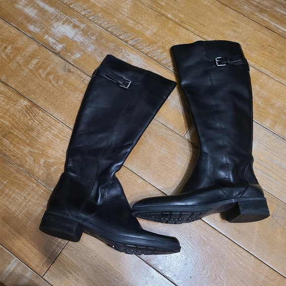 Sam Edelman Shoes - NWOT Sam Edelman Tall Black Leather Boots Small Buckle Size 6.5 Fall Winter Chic